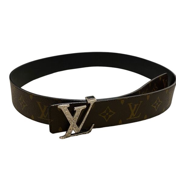 Louis Vuitton Women’s Reversible Monogram Belt Size 90/36 Medium Brown Black - Picture 2 of 10